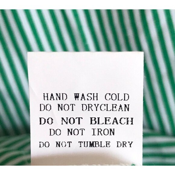 Davi & Dani Striped Pullover Long Sleeve Top in Green/White - Size Small - Picture 5 of 5